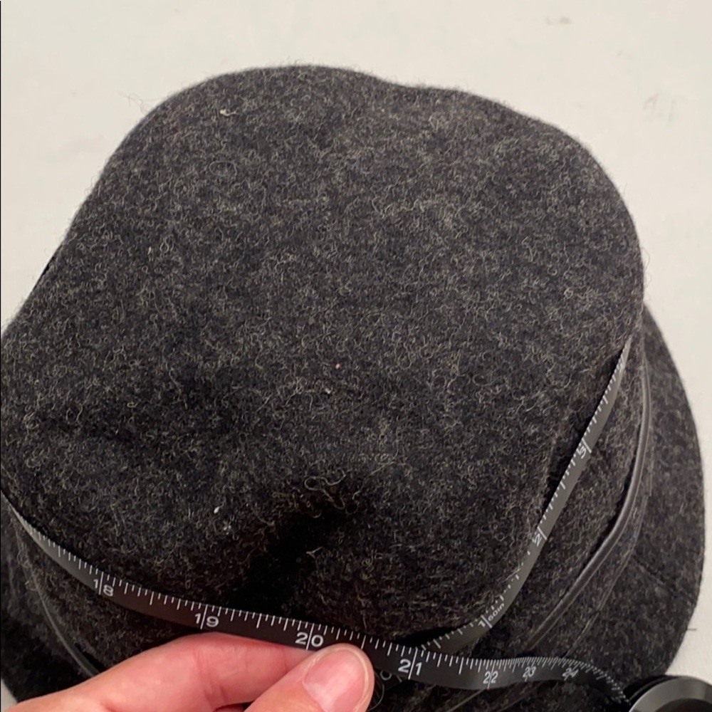 Coach dark gray black wool nylon trilby fedora hat S - Picture 8 of 9